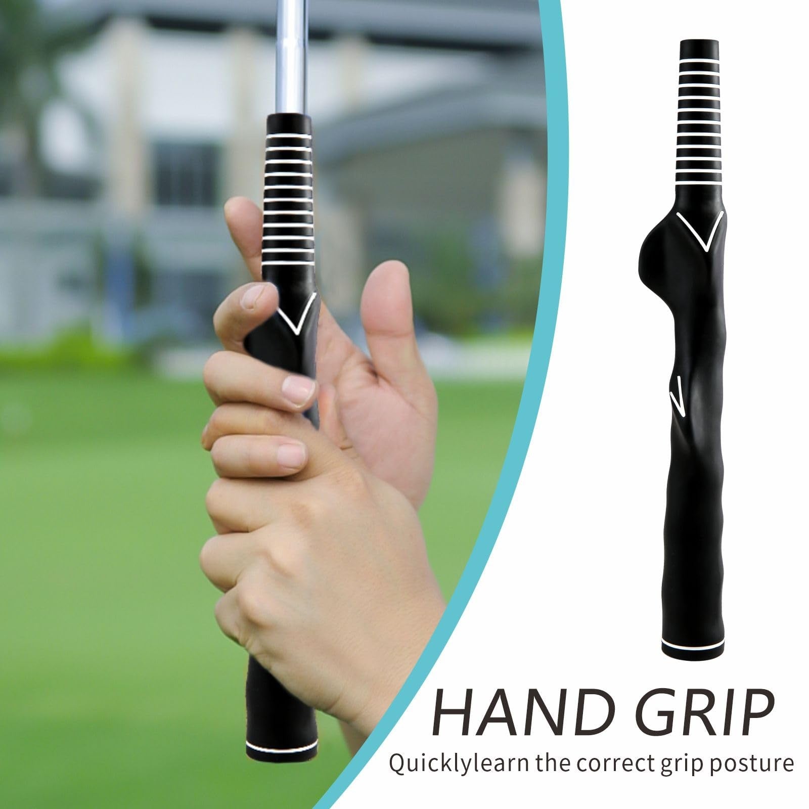 2 Pcs Right-Handed Golf Grip Trainer Golf Grip Training Aid for Adults Men Women