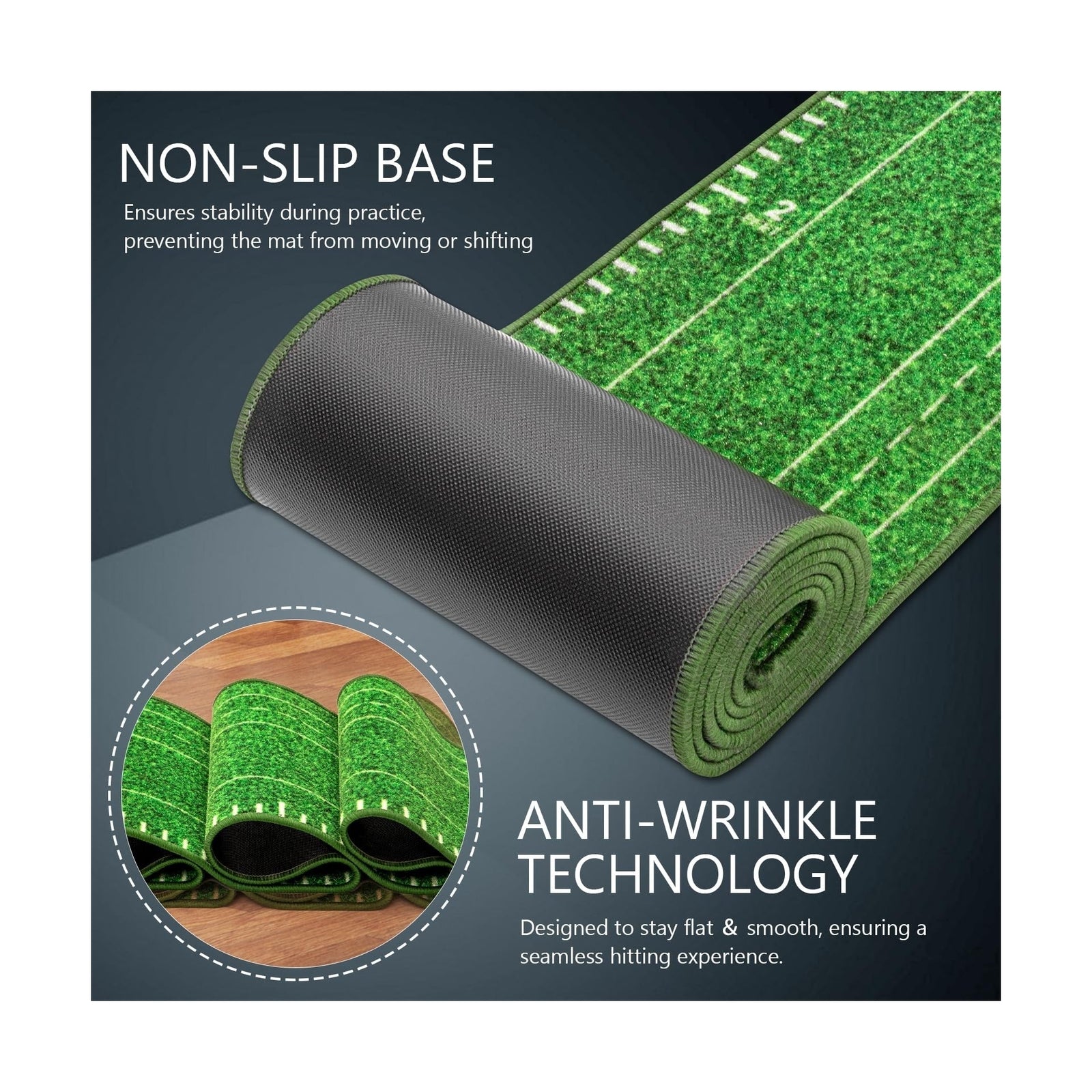 Golf Putting Mat with Auto Ball Return, Putting Green Indoor, Crystal Velvet ...