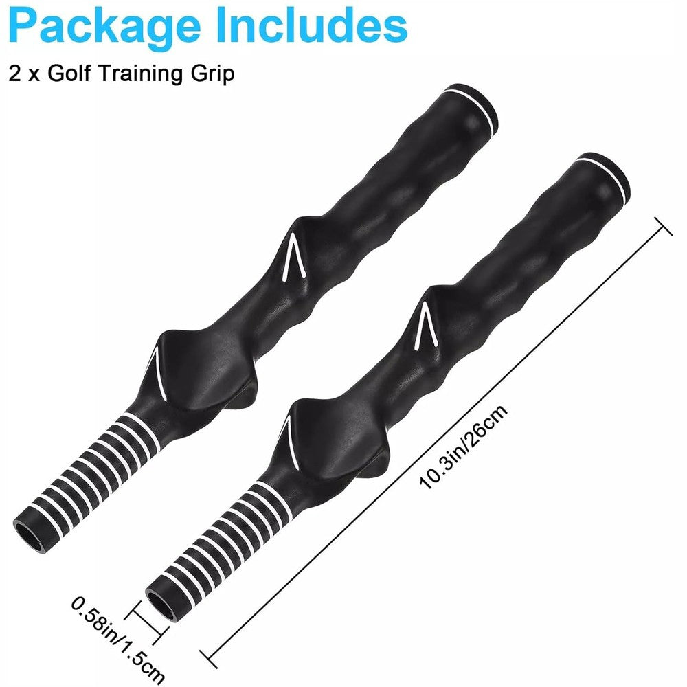 2PCS Right-Hand Golf Swing Training Grip Standard Teaching Aid Warm up Trainer