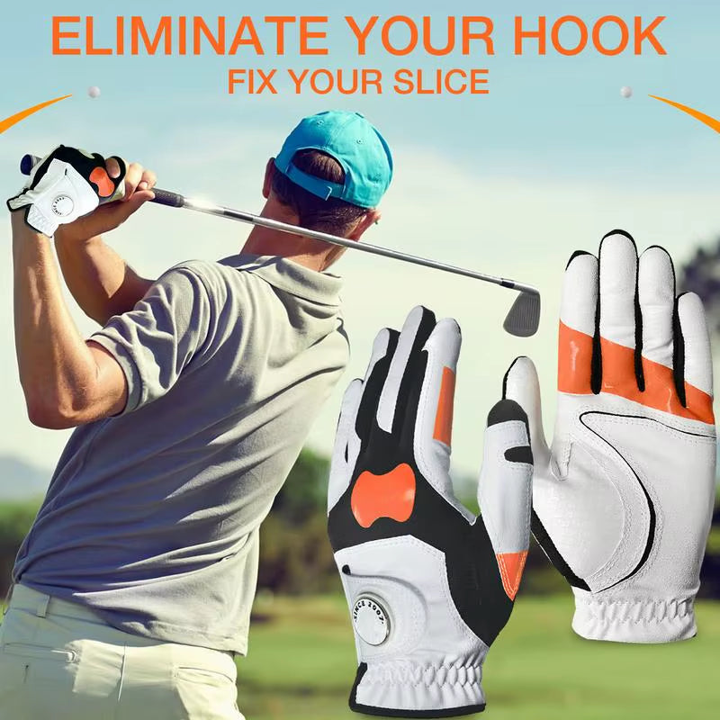 Left Hand Golf Gloves Golf Chipping Correction Gloves Grip Trainer Reduce Golf Hook Ball Corrector Gloves for Golf Training