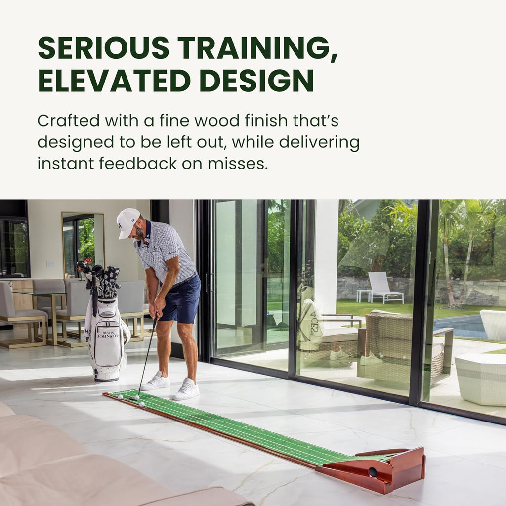 Putting Mat & Chipping Net, Indoor & Outdoor Putting Green, Chipping Mat for Home & Office, Premium Golf Training Aids for Putting Practice with Realistic Turf, Golf Gifts for Men
