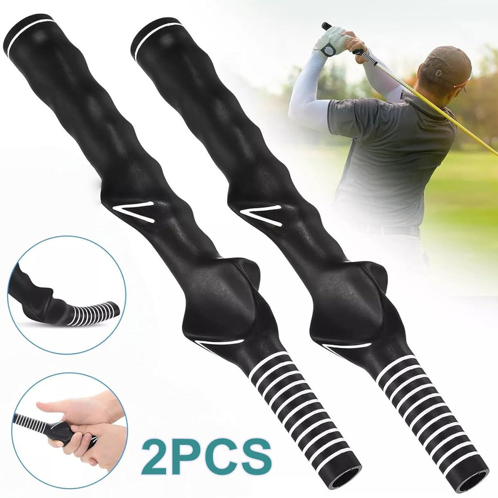 2PCS Right-Hand Golf Swing Training Grip Standard Teaching Aid Warm up Trainer