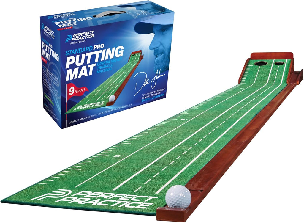 Putting Mat & Chipping Net, Indoor & Outdoor Putting Green, Chipping Mat for Home & Office, Premium Golf Training Aids for Putting Practice with Realistic Turf, Golf Gifts for Men