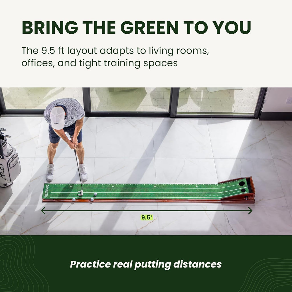 Putting Mat & Chipping Net, Indoor & Outdoor Putting Green, Chipping Mat for Home & Office, Premium Golf Training Aids for Putting Practice with Realistic Turf, Golf Gifts for Men