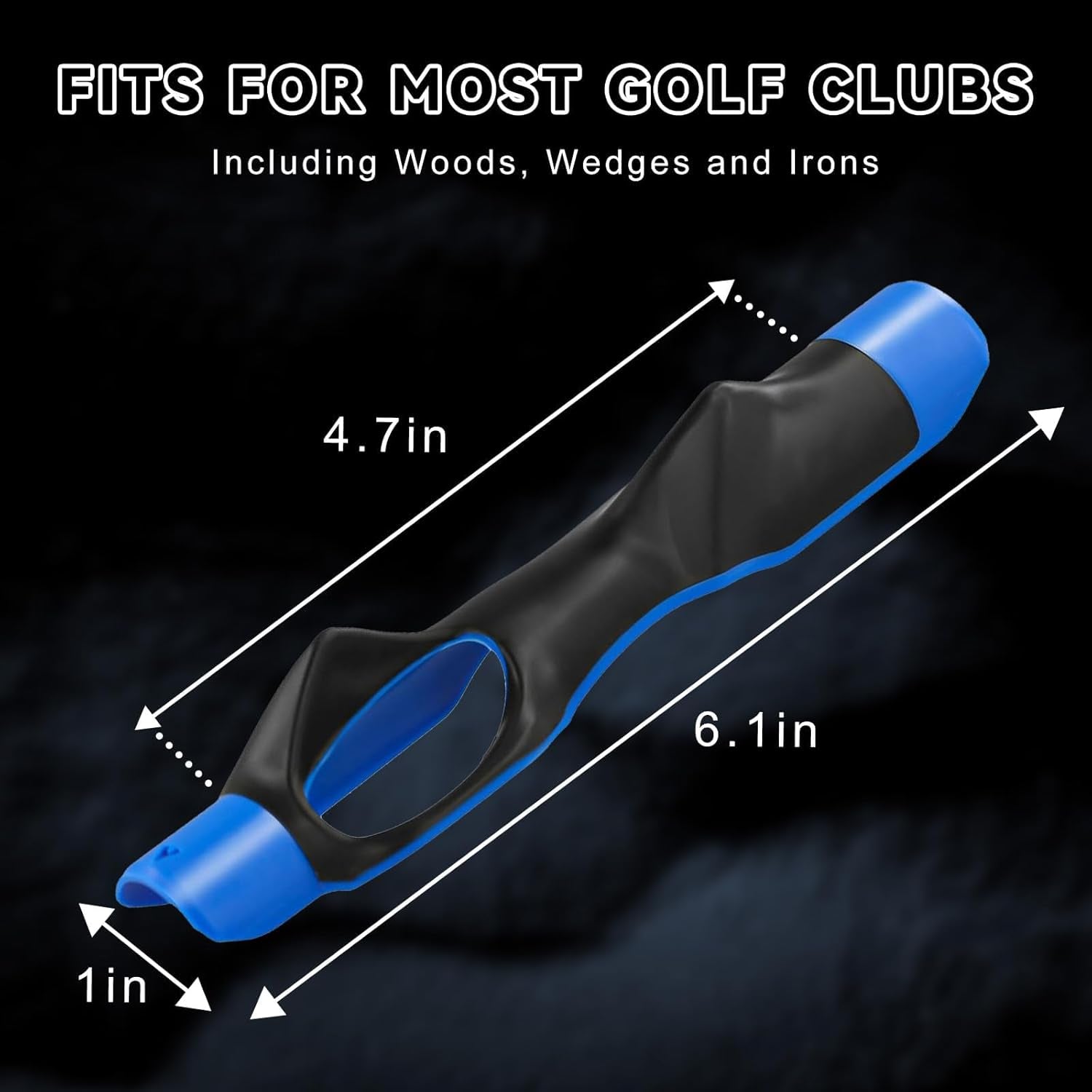 Golf Grip Trainer, Golf Club Grip Trainer Tool, Golf Swing Trainers Correct Left Right Hand Position Blue 1 Pack
