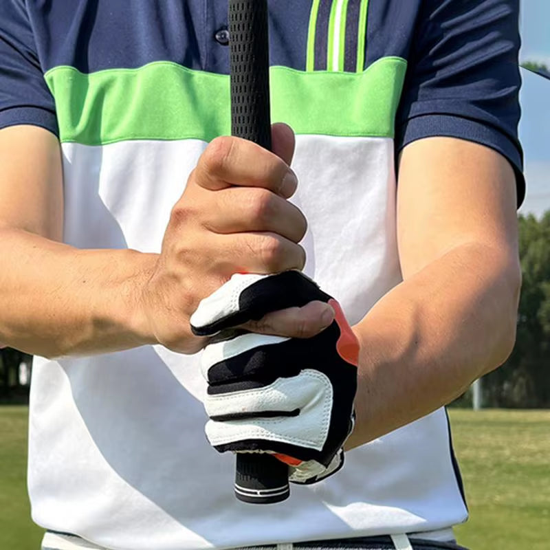 Left Hand Golf Gloves Golf Chipping Correction Gloves Grip Trainer Reduce Golf Hook Ball Corrector Gloves for Golf Training